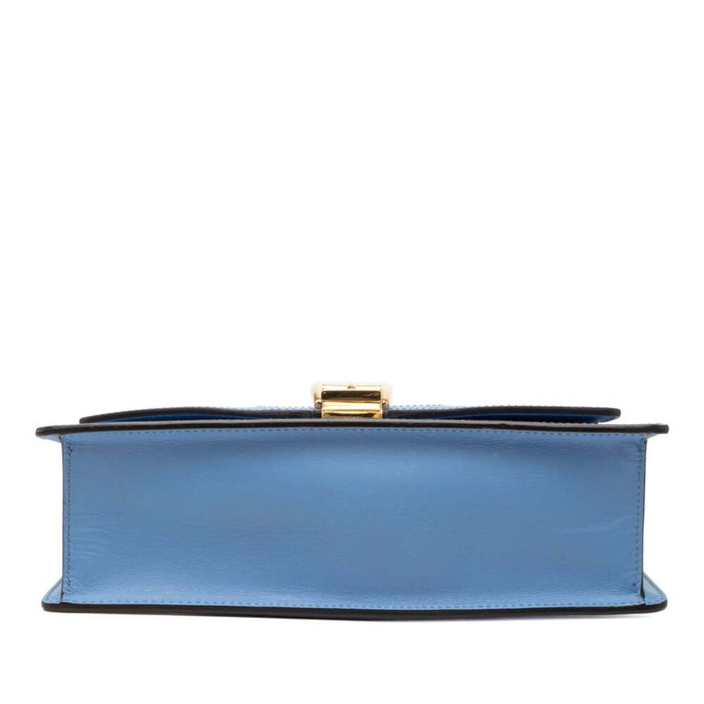 GUCCI Blue Leather Sylvie Shoulder Bag - Picture 3 of 6